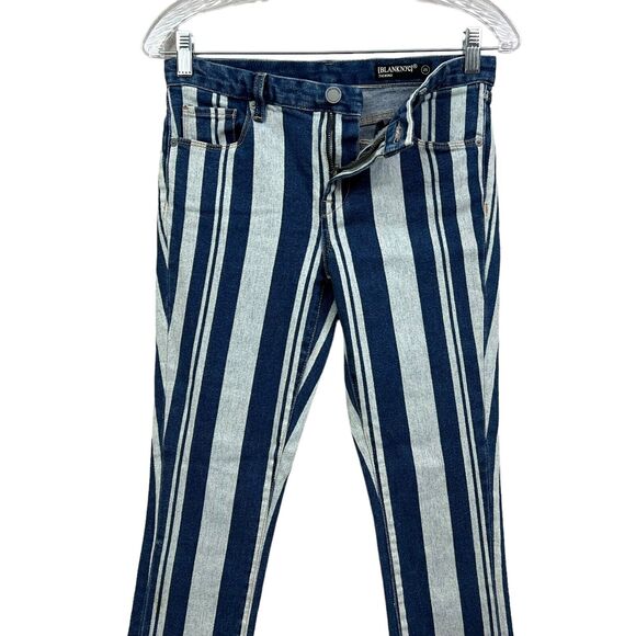 Blank NYC Womens Jeans The Bond Stripped Blue Skinny Stretch 5 Pockets Sz 25‎ - Picture 4 of 8